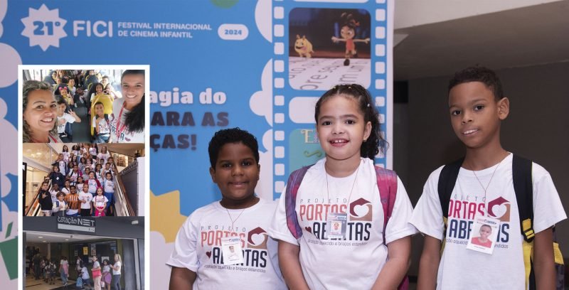 Les enfants du projet Portas Abertas participent au festival du film pour enfants à Rio de Janeiro
